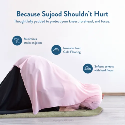 Urban Rug UK Urban Rugs UK Gebedskleed – Luxury Arch Design Groen – Extra Dikke Vulling – 115x67 cm