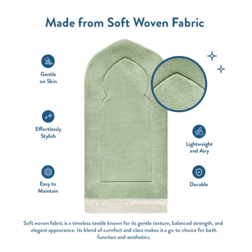 Urban Rug UK Urban Rugs UK Gebedskleed – Luxury Arch Design Groen – Extra Dikke Vulling – 115x67 cm