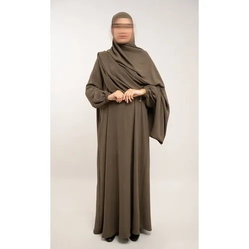 A-lijn Abaya Puff Jazz voor Dames - Wood