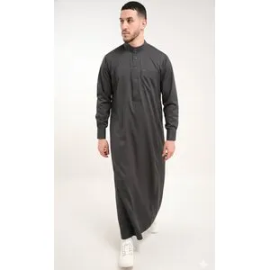 Saudi Qamis – Chino Edition Antraciet Black