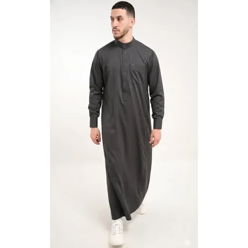Saudi Qamis – Chino Edition Antraciet Black