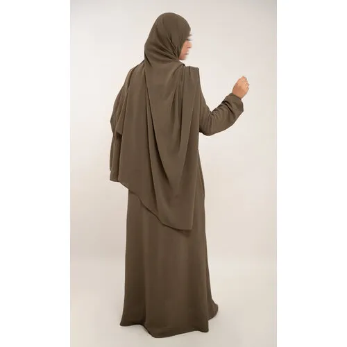 A-lijn Abaya Puff Jazz voor Dames - Walnut