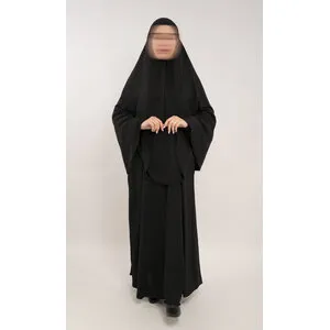 A-lijn Abaya Puff Jazz voor Dames - Black