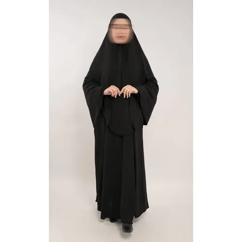 A-lijn Abaya Puff Jazz voor Dames - Black