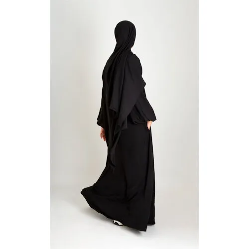A-lijn Abaya Puff Jazz voor Dames - Black