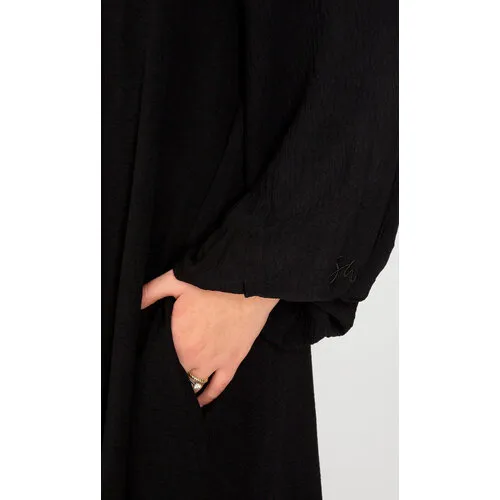 A-lijn Abaya Puff Jazz voor Dames - Black