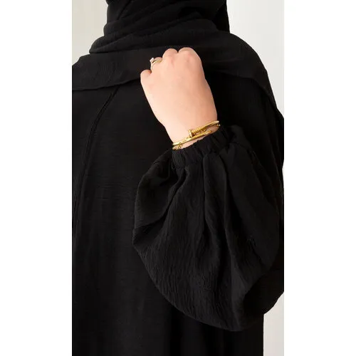 A-lijn Abaya Puff Jazz voor Dames - Black