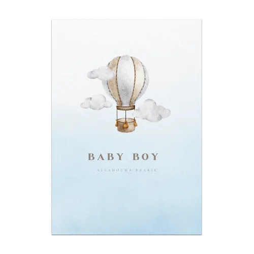 Baby boy Allahouma baarik wenskaart