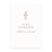 Just married Allahouma baarik wenskaart