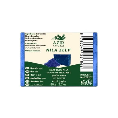 Azir Natural Nila Zeep 80g – Zuiverend & Verzorgend