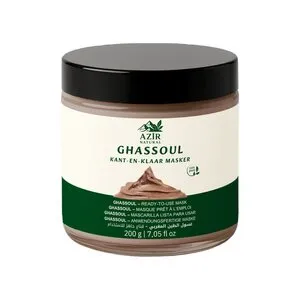 Azir Natural Ghassoul Masker 200g – Kant-en-Klaar voor Gezicht & Haar