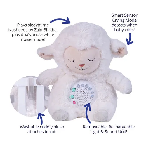 Desi Doll Sheepy the Sleepytime Sheep – Islamitische Slaapknuffel met Licht, Dua's & Nasheeds