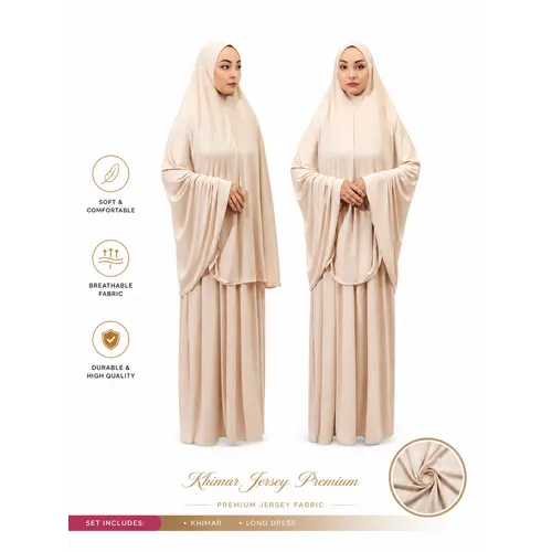 Premium Jersey Khimaar Set met Rok