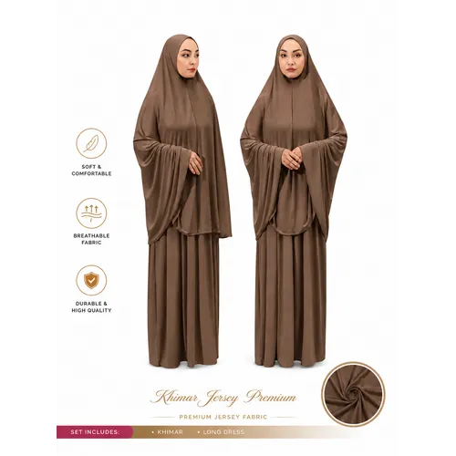Premium Jersey Khimaar Set met Rok Premium Jersey Khimaar Set met Rok