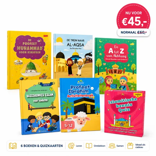 Vakantiebundel Kinderen – 6 Islamitische Boeken en Quizkaarten