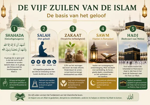 De vijf zuilen van de islam: de basis van het geloof uitgelegd