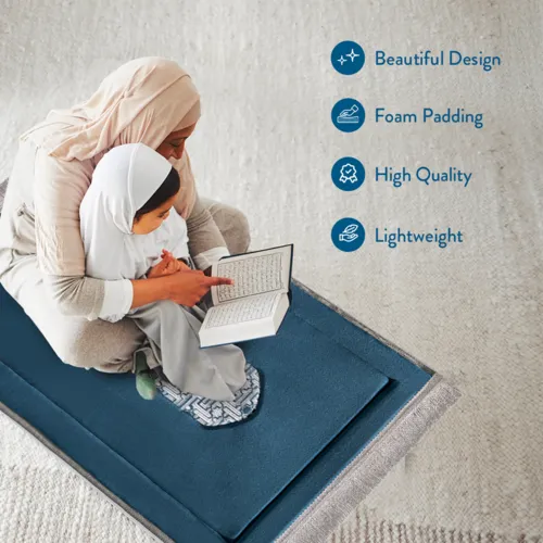 Urban Rug UK Royal Blue Design – Gewatteerd & Geborduurd Gebedskleed voor Volwassenen Urban Rug UK Royal Blue Design – Gewatteerd & Geborduurd Gebedskleed voor Volwassenen