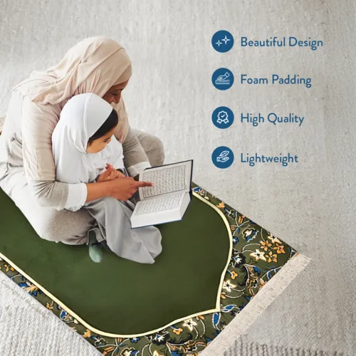 Urban Rug UK Madinah 2 Elegance Design – Gewatteerd Gebedskleed voor Volwassenen