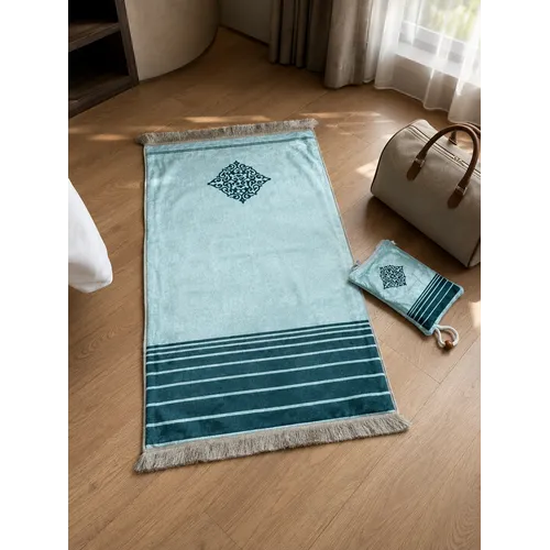 Mizan Pocket Gebedskleed met Tasje – Reisgebedskleed 112 × 63 cm Mizan Pocket Gebedskleed met Tasje – Reisgebedskleed 112 × 63 cm
