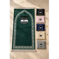 Kaaba Pocket Gebedskleed met Tasje – Compact Reismodel – 6 Kleuren