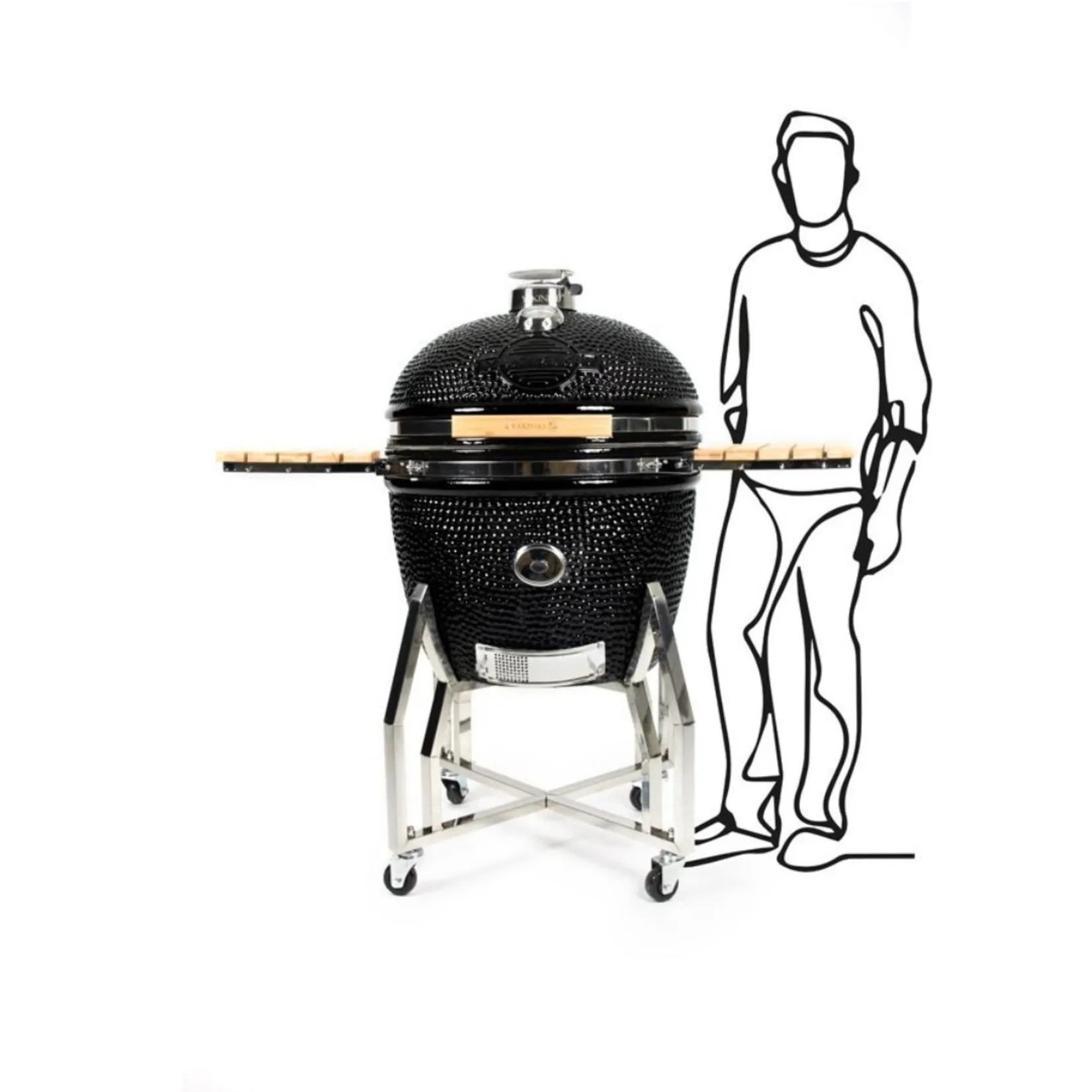 Yakiniku XXL Kamado Grill + Onderstel + Zijtafels + Pro Set + Hoes