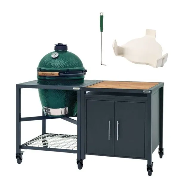 Big Green Egg Medium + Frame + Cabinet
