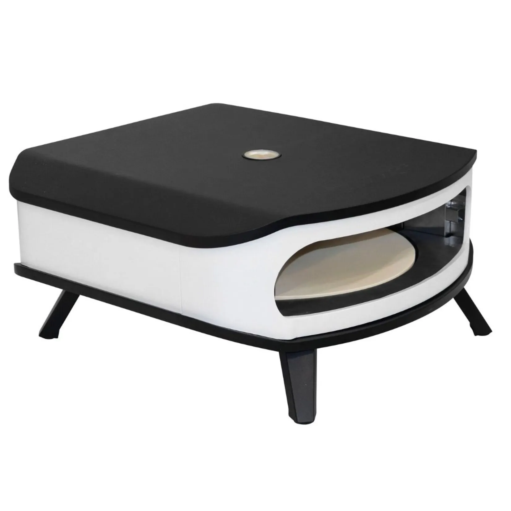 Cozze Pizzaoven Gas 17" (43cm) met Thermometer en Roterende Pizzasteen 30 Mbar 5.0 KW