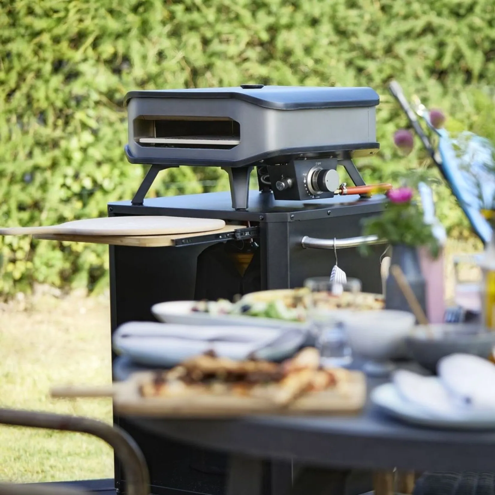 Cozze Pizzaoven Gas 17" (43cm) met Thermometer en Pizzasteen 30 Mbar 5.0 KW