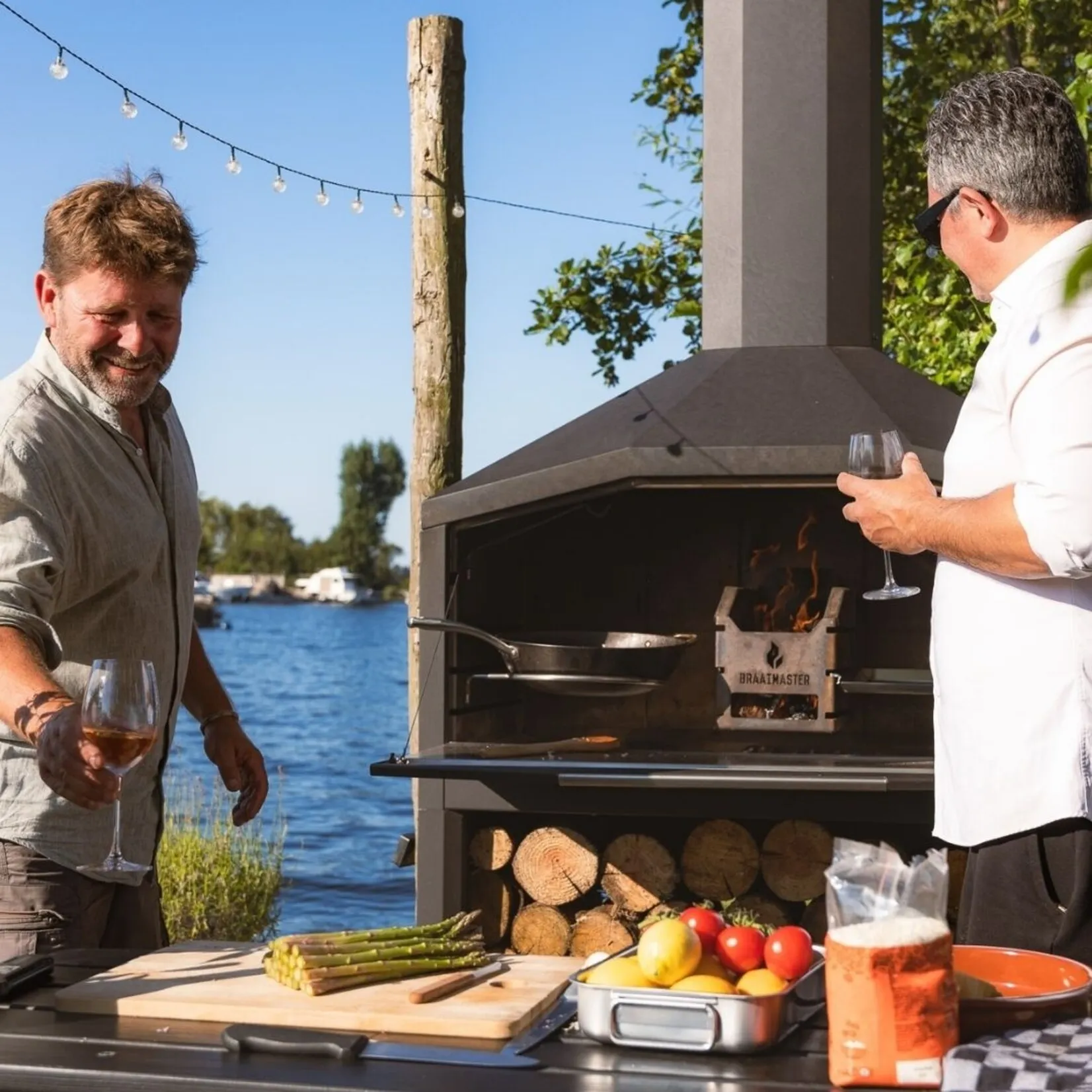 Braaimaster Freestanding duo black - excl. onderstel