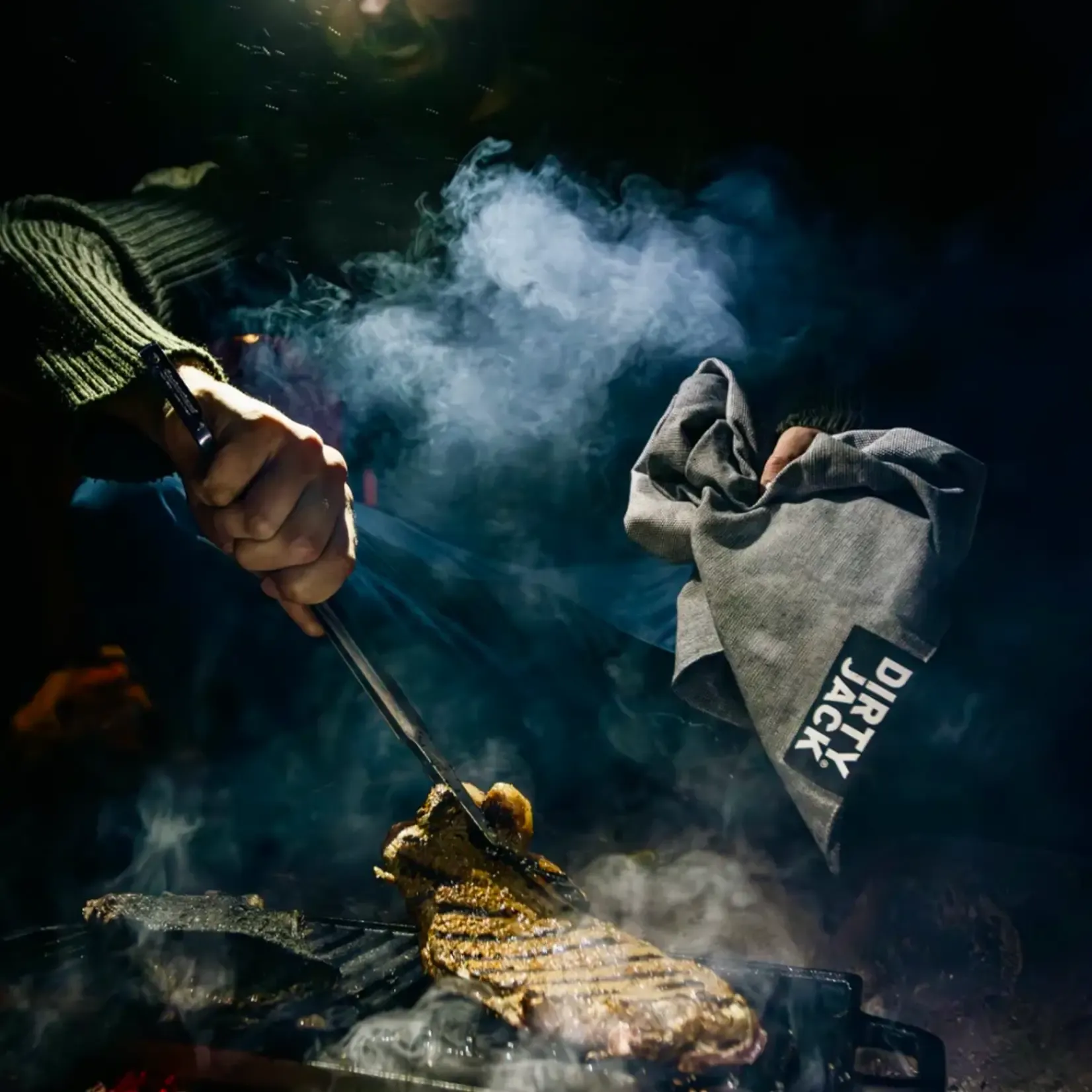 Dirty Jack Kookdoek Charcoal - Zwart etiket