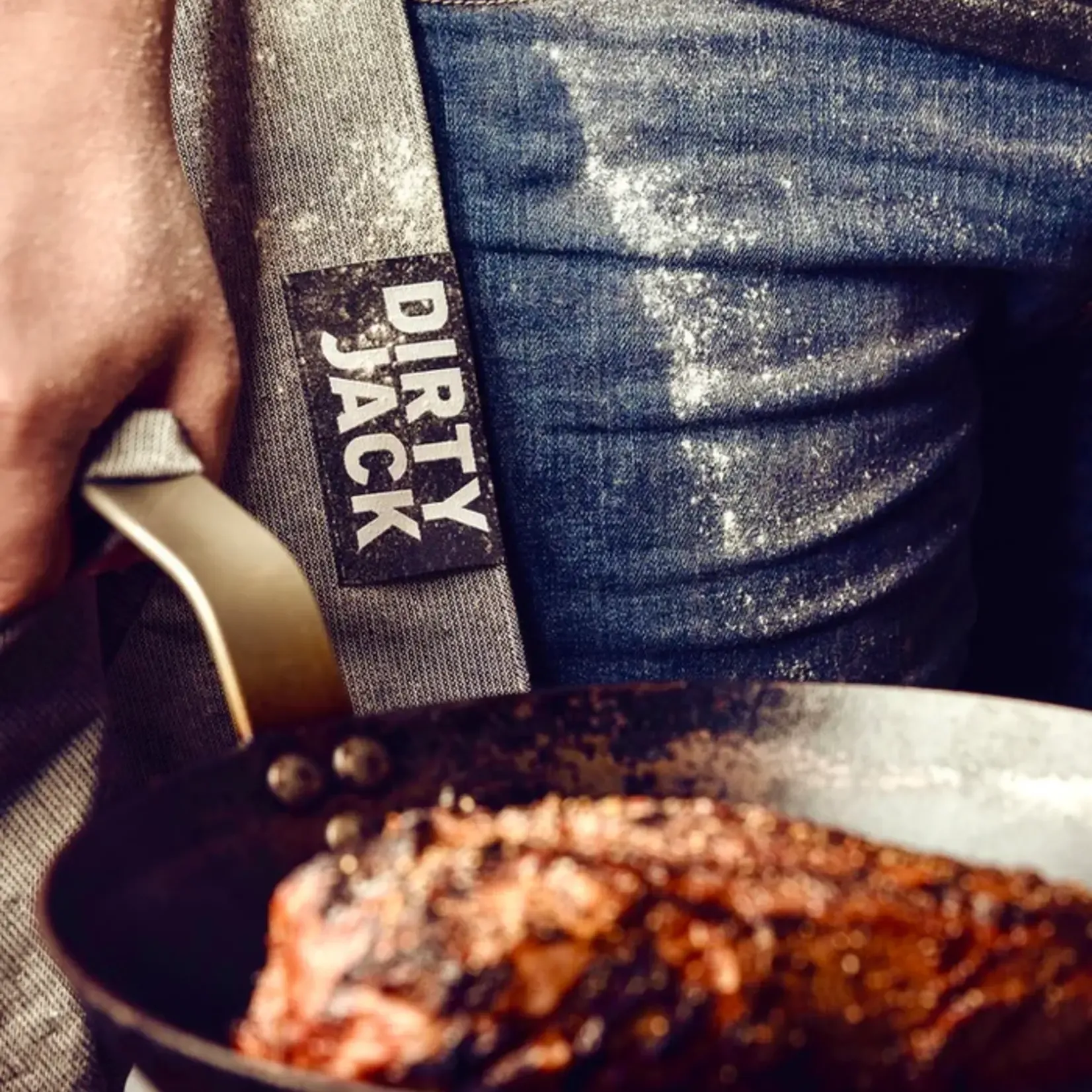 Dirty Jack Kookdoek  Charcoal - Zwart etiket