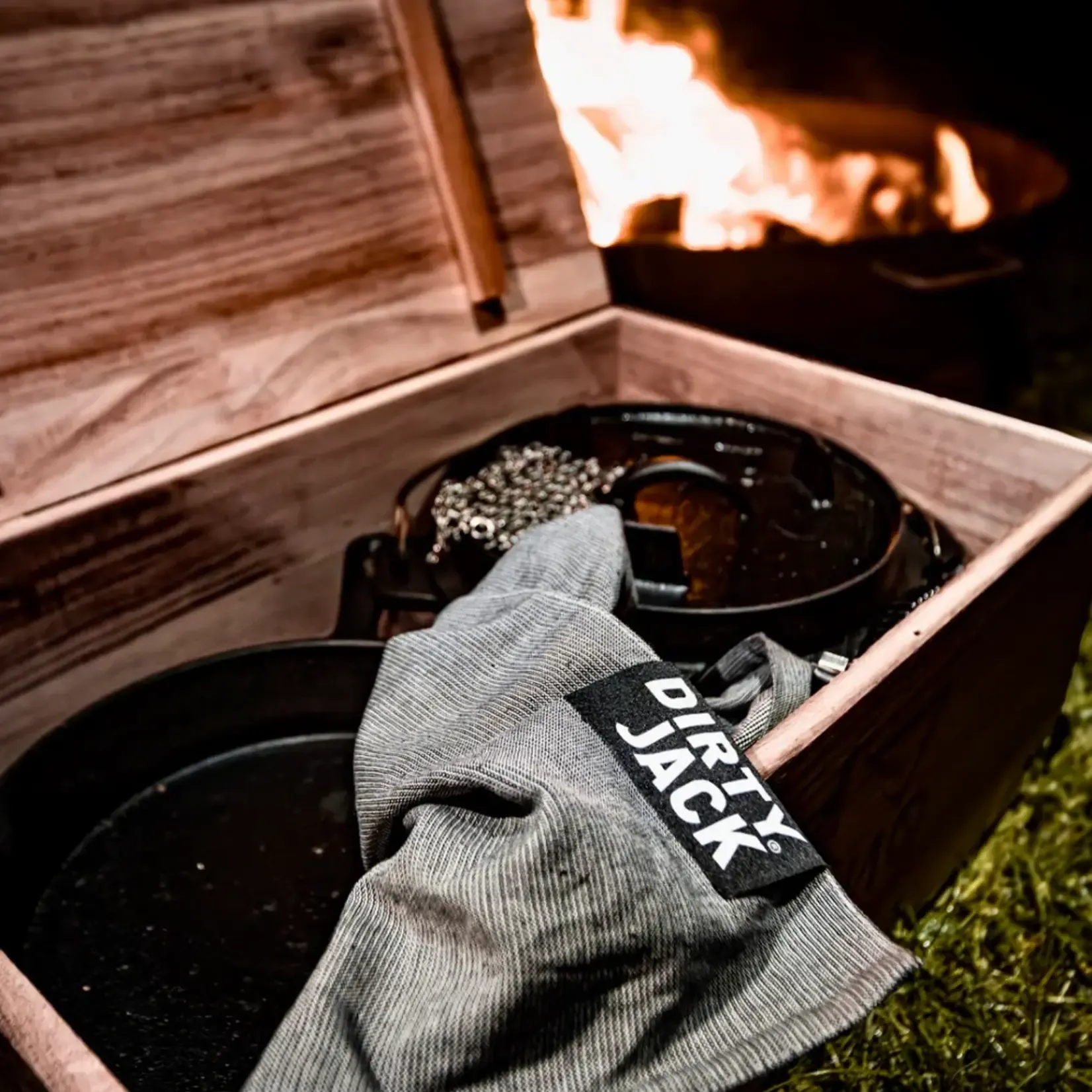Kookdoek  Charcoal - Zwart etiket