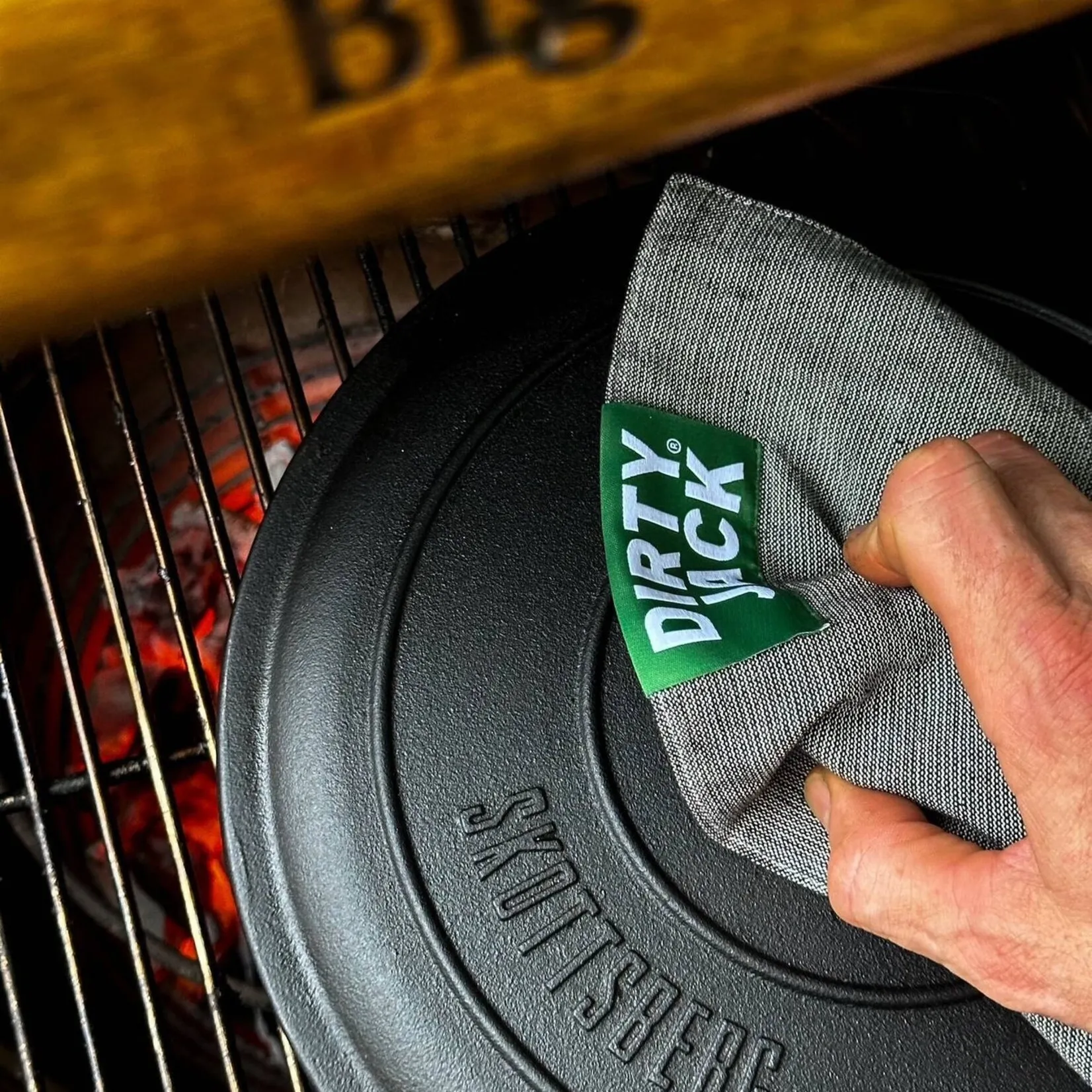 Kookdoek  Charcoal - Groen etiket