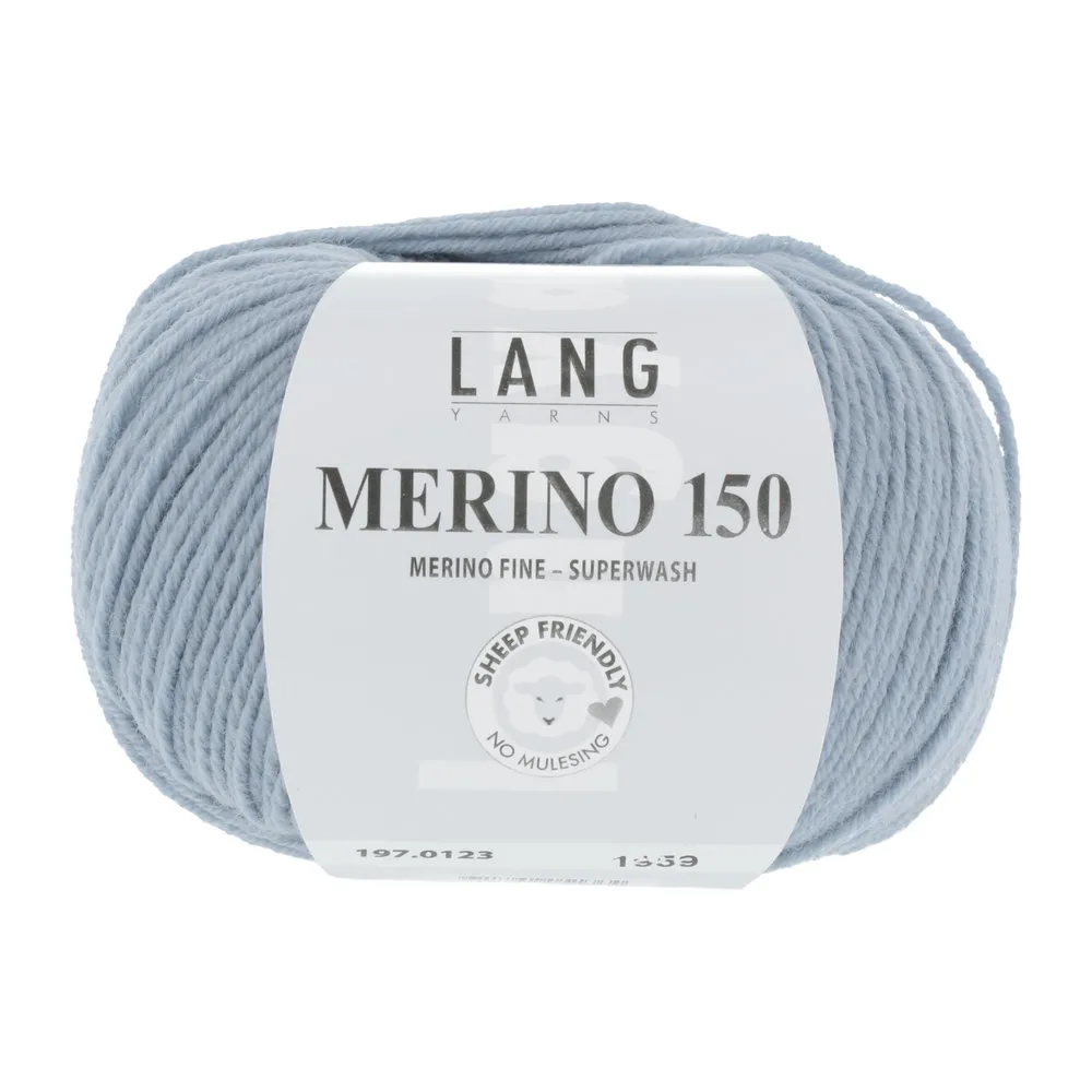LANG Yarns LANG Yarns Merino 150  123 zilvergrijs