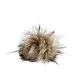 Pompon 11 cm beige gevlekt Pompon 11 cm beige gevlekt
