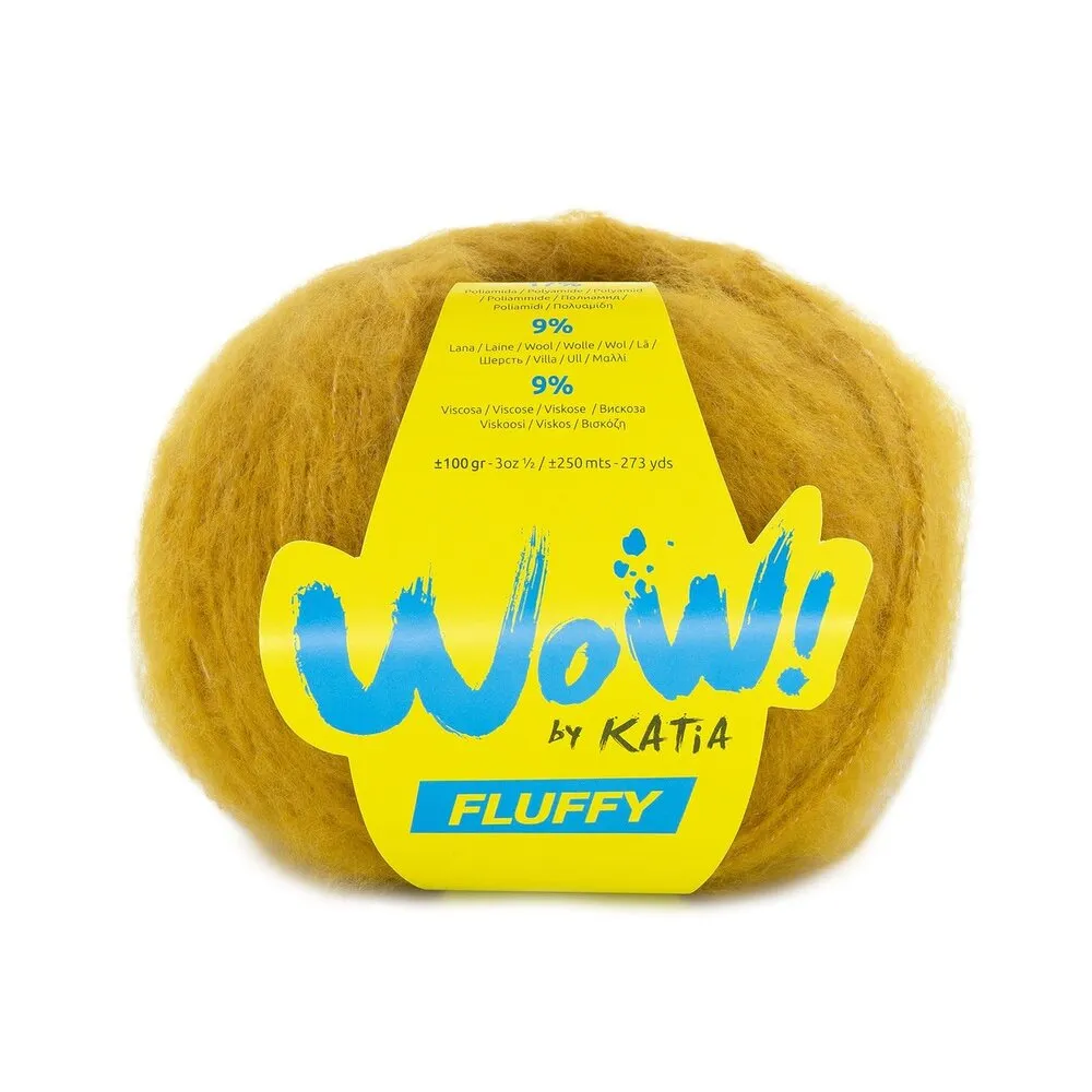 Katia Katia WOW Fluffy 92 mosterdgeel Katia Katia WOW Fluffy 92 mosterdgeel