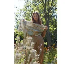 LANG Yarns haakpakket sjaal Liya Secret Garden LANG Yarns haakpakket sjaal Liya Secret Garden