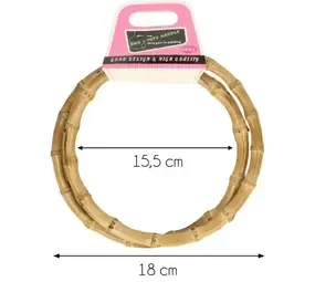Opry Tasbeugel rond bamboe 18cm