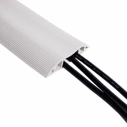 Dataflex Addit Gummi-Bodenkanal 150 cm grau