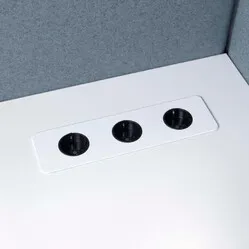 Götessons Table Top Slim 3-fach Einbau-Steckdosenleiste Schreibtisch