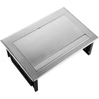 Ergopro Desk In - 2x Steckdose & 2x Keystone silbergrau