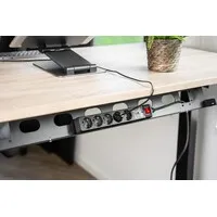 Ergopro Extend verstellbarer Kabelkanal 960 - 1660 mm Schwarz