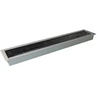 Aluminium Kabeldurchführung mit rechten Winkeln breit schwarz - 69 x 403 x 20 mm