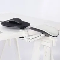 Ergorest ergonomische Armlehne + Mausablage grau-weiß, lange Stütze