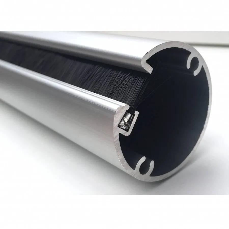 Ergopro Aluminium-Kabelsäule, silbergrau, Ø 50 x 3000 mm