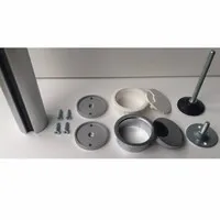Ergopro Aluminium-Kabelsäule, silbergrau, Ø 50 x 3000 mm