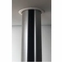 Ergopro Aluminium-Kabelsäule, silbergrau, Ø 50 x 3000 mm
