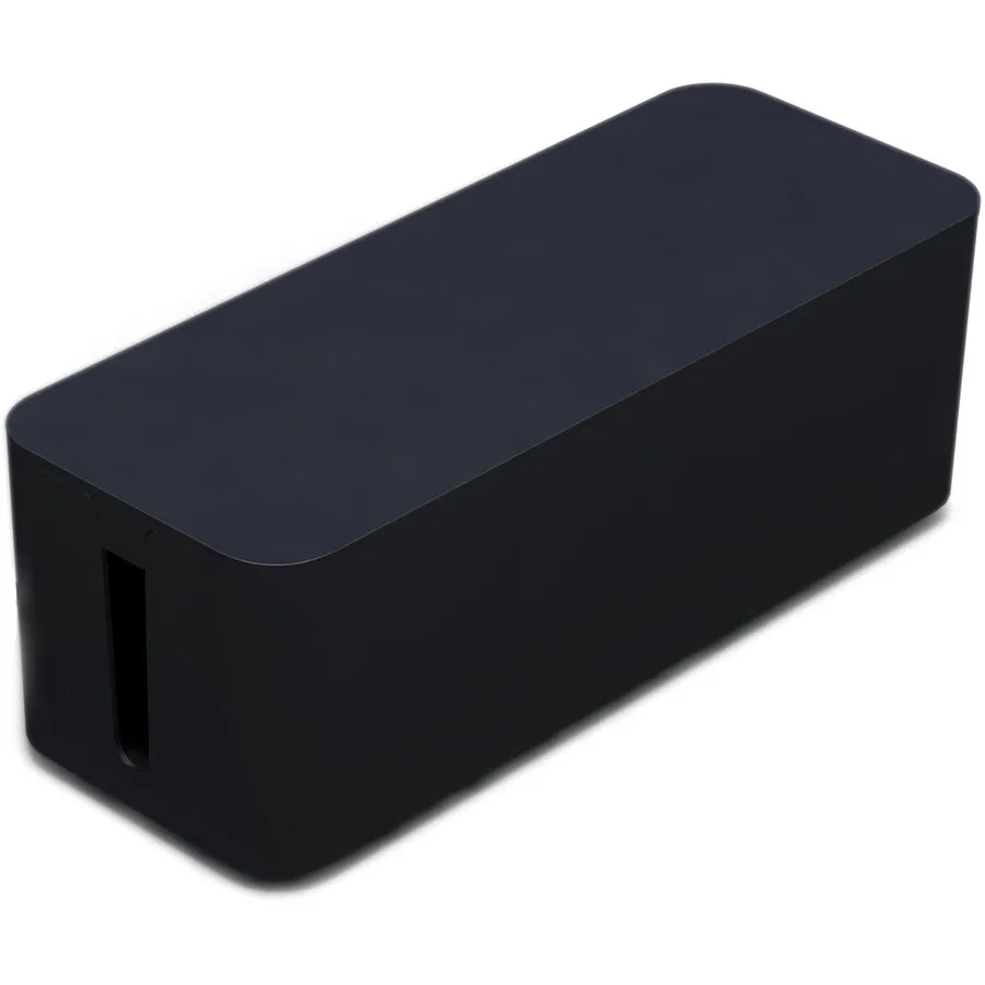 Ergopro CableBox Schwarz – Aufbewahrungsbox für Steckdosenleisten und Kabel