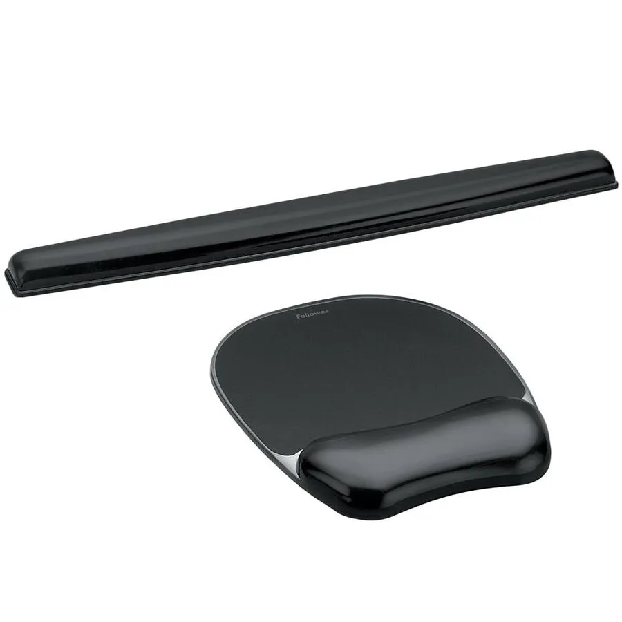 Fellowes Crystals Flex Handgelenkauflage für Maus mit Mauspad und Tastatur schwarz