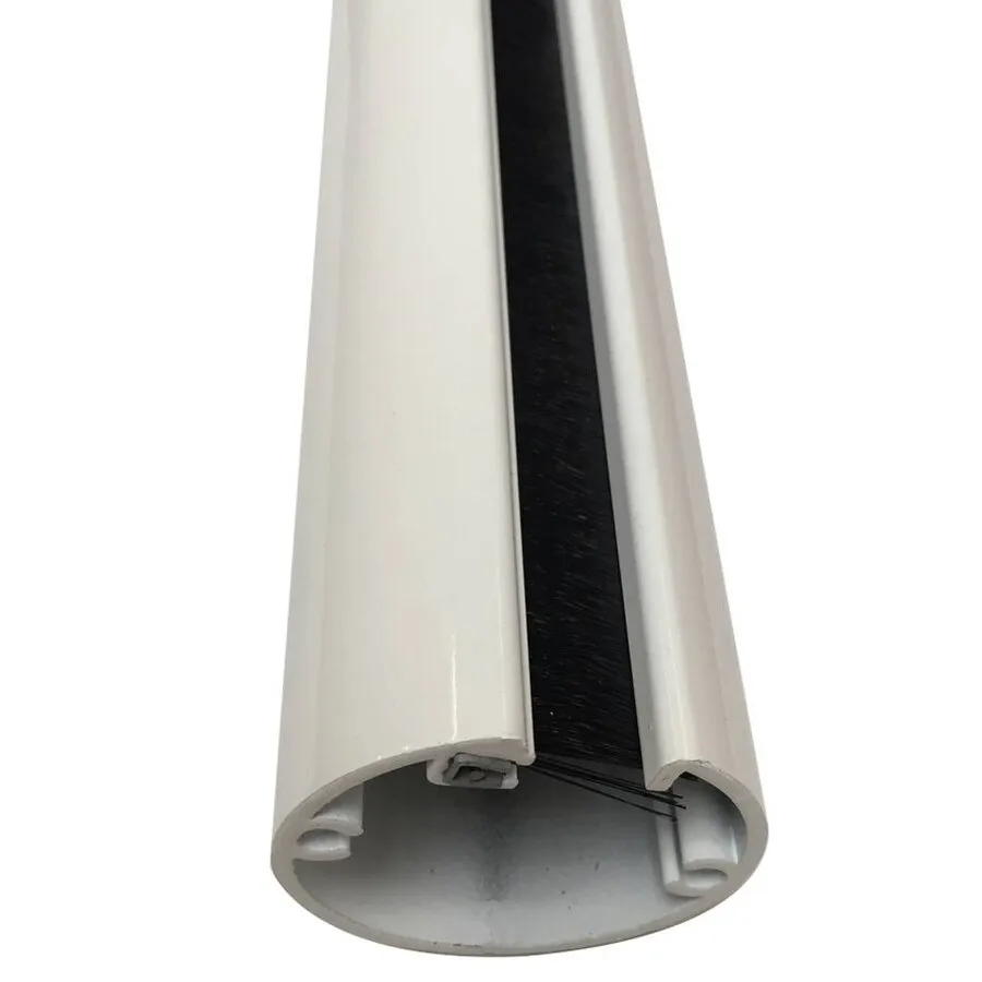 Ergopro Aluminium-Kabelsäule, weiß lackiert (RAL 9016), Ø 50 x 3000 mm
